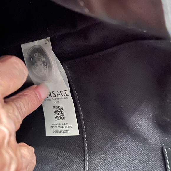 Versace Black Quilted Medusa Backpack/Bag with Gold hardware - Picture 11 of 11